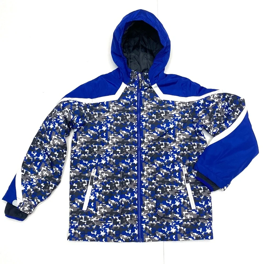 Lands End Youth Boys Winter Jacket & Snow Bib Bundle